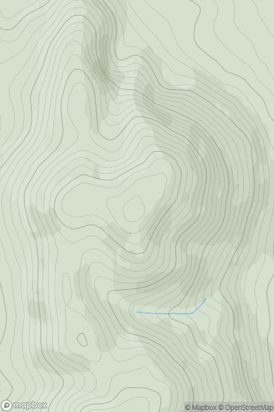 Thumbnail image for North Hill [Welsh Borders S] showing contour plot for surrounding peak
